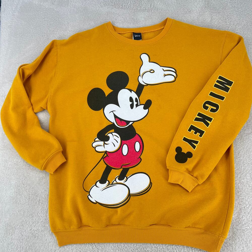 DISNEY Men's XXL Crew Neck Classic Mickey Mouse Sweat Shirt  Casual  Cartoons